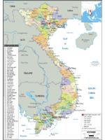 Vietnam Political Wall Map