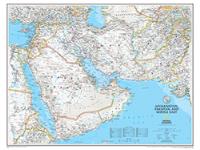 Afghanistan, Pakistan, and Middle East Wall Map