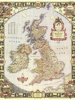 British Isles 1949 Wall Map