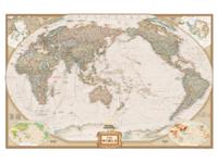 World Executive Pacific Centered Wall Map