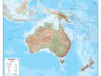 Australasia Physical Wall Map