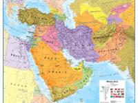 Middle East Political Wall Map