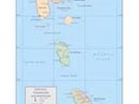 Dominica/Guadelupe/Martinique Wall Map