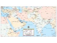 Middle East and South Central Asia Wall Map
