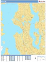 Seattle Wall Map Zip Code