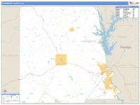 Chambers County, AL Wall Map Zip Code