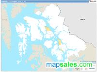Wrangell-Petersburg County, AK Wall Map Zip Code
