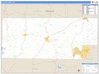 Fulton County, AR Wall Map Zip Code