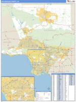 Los Angeles County, CA Wall Map Zip Code