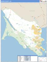 Marin County, CA Wall Map Zip Code