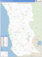 Mendocino County, CA Wall Map Zip Code
