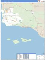 Santa Barbara County, CA Wall Map Zip Code