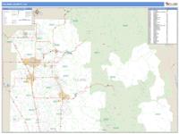 Tulare County, CA Wall Map Zip Code