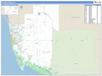 Collier County, FL Wall Map Zip Code