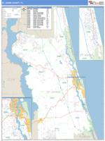 St. Johns County, FL Wall Map Zip Code