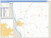 Adams County, IL Wall Map Zip Code