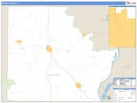 Brown County, IL Wall Map Zip Code