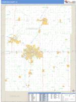 Champaign County, IL Wall Map Zip Code