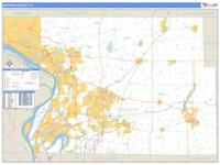 Madison County, IL Wall Map Zip Code