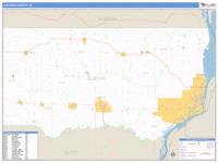 Clinton County, IA Wall Map Zip Code