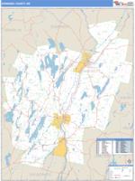Kennebec County, ME Wall Map Zip Code