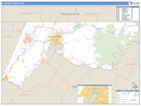 Allegany County, MD Wall Map Zip Code