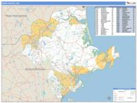 Essex County, MA Wall Map Zip Code