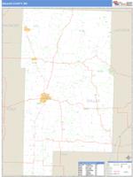 Dallas County, MO Wall Map Zip Code