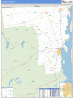 Clinton County, NY Wall Map Zip Code