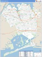 Queens County, NY Wall Map Zip Code