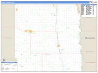 Traill County, ND Wall Map Zip Code
