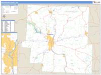 Muskingum County, OH Wall Map Zip Code