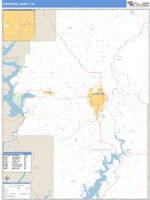 Cherokee County, OK Wall Map Zip Code