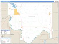 Jefferson County, OK Wall Map Zip Code