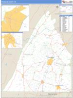 Franklin County, PA Wall Map Zip Code