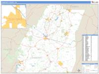 Somerset County, PA Wall Map Zip Code
