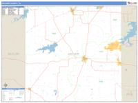 Archer County, TX Wall Map Zip Code