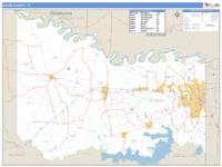Bowie County, TX Wall Map Zip Code