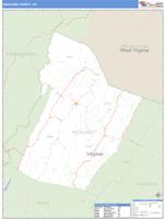 Highland County, VA Wall Map Zip Code