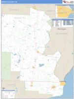 Marinette County, WI Wall Map Zip Code