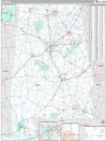 Alabama  Wall Map Zip Code