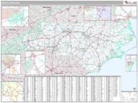 North Carolina  Wall Map Zip Code