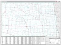 North Dakota  Wall Map Zip Code