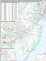 New Jersey  Wall Map Zip Code