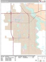 Grand Forks Wall Map Zip Code
