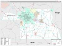 Houston County, AL Wall Map Zip Code