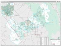 Fresno County, CA Wall Map Zip Code