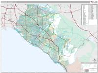Orange County, CA Wall Map Zip Code