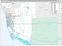 Collier County, FL Wall Map Zip Code