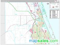 St. Lucie County, FL Wall Map Zip Code